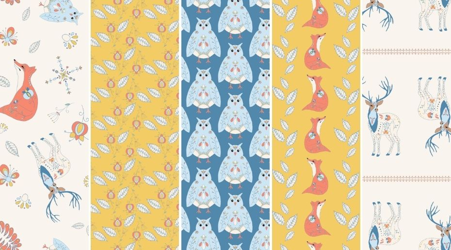 Nordic Folk Winter - Surface Pattern Collection