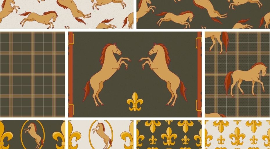Regal Hunt – Autumn Equestrian Pattern Collection