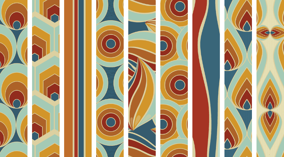 Retro Geometry - 70s Inspired Surface Pattern Collection